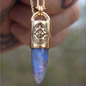 Numi Olive Lightening Ridge Talisman -SOLD-
